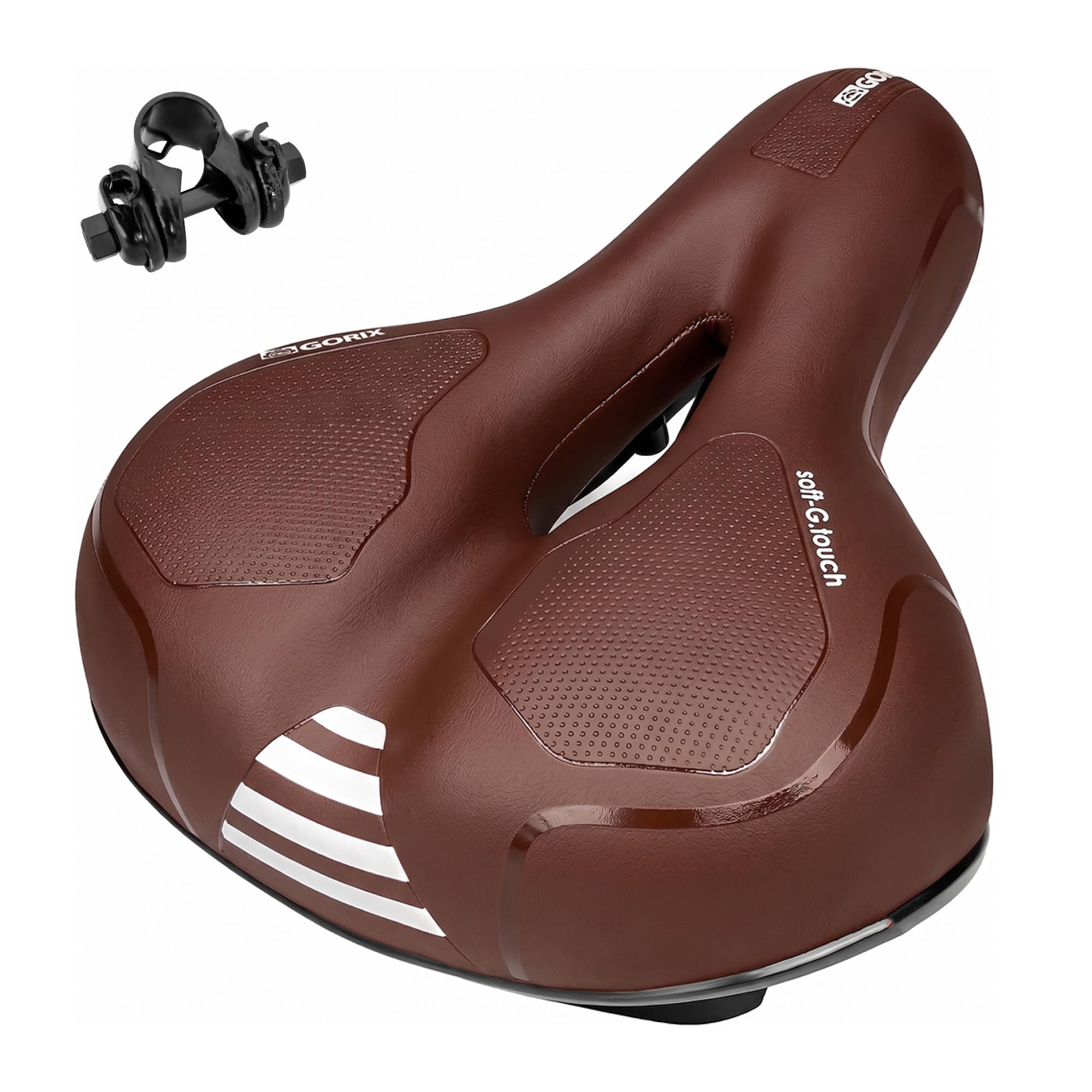 ぎぷす Amazon | GORIX(ゴリックス) 自転車サドル 超肉厚 ダークブラウン 幅広